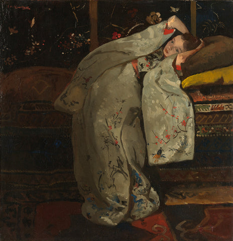 Girl in a White Kimono, George Hendrik Breitner, 1894 Canvas Print