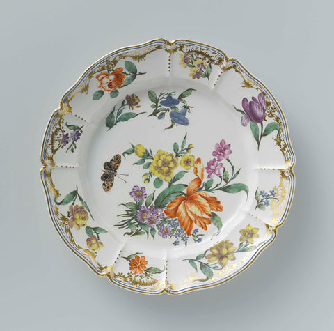 Plate, Porzellanmanufaktur Nymphenburg, c. 1765 Canvas Print