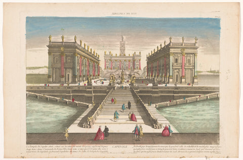 View of the Capitol in Rome, Basset, 1700 - 1799 Canvas Print