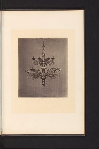 Wrought iron chandelier from the Saint Bavo Cathedral in Ghent, exhibited at an exhibition on religious objects from the Middle Ages and Renaissance in 1864 in Mechelen, Joseph Maes, 1864 Canvas Print