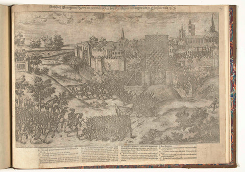 Attack of the Huguenots on Bourges foiled, 1569, Jean Perrissin, 1570 Canvas Print