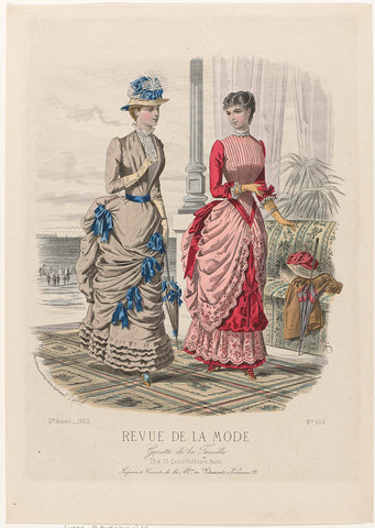 Revue de la Mode, Gazette de la Famille, Sunday, July 22, 1883, 12th year, No. 603: Jupons & Corsets (...), P. Deferneville, 1883 Canvas Print