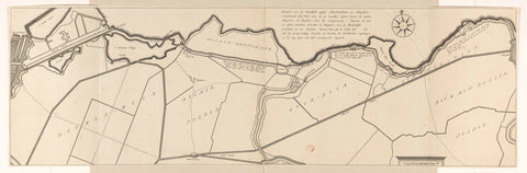 Map of the seawall east of Muiden, 1703, anonymous, 1703 Canvas Print