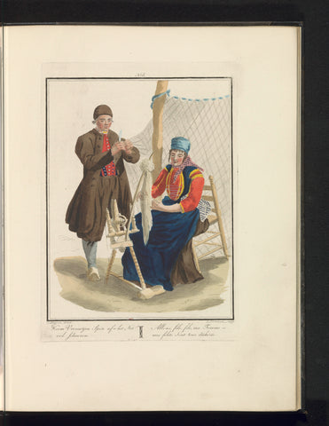 Fishing couple from Schokland, Ludwig Gottlieb Portman, 1829 Canvas Print