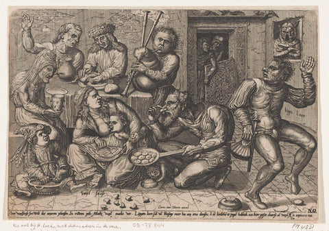 Het vuile huishouden, anonymous, 1540 - 1570 Canvas Print