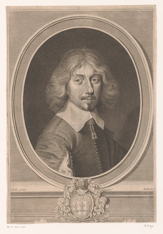 Portrait of Michel Le Tellier, Michel Lasne, 1600 - 1667 Canvas Print