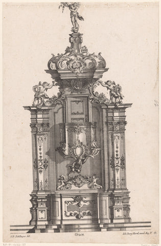 Pulpit altar with Christ, anonymous, 1705 - 1775 Canvas Print