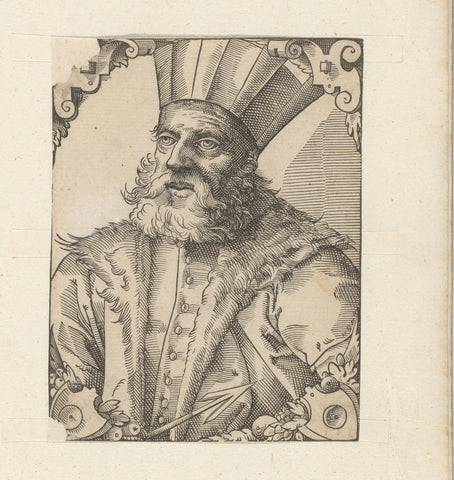 Portrait of Usum Cassan, anonymous, 1549 - 1577 Canvas Print