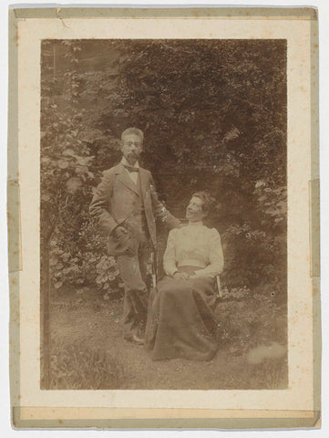 Portrait of Wilhelmina Christina Ligtenberg and Leendert Didericus Johannes Reeser, anonymous, c. 1900 Canvas Print