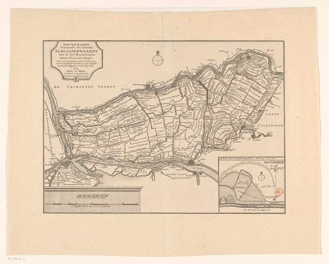 Map of the Alblasserwaard and the Five Lords, Jacob Keyser, 1726 Canvas Print