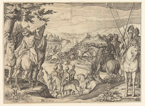 Ruitergevecht, Jacob de Gheyn (II) (workshop of), 1599 Canvas Print