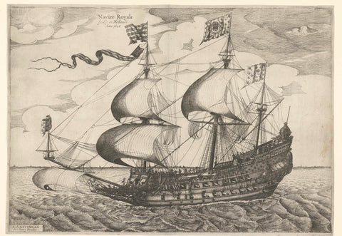 French warship, built in Holland, 1626, anonymous, 1626 Canvas Print