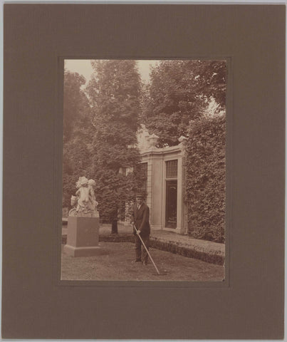 Gardener Gerrit at work at the garden house, c. 1920 Canvas Print