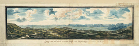 Panorama of Camdbo and the Sneeuberg Mountains, see from Bruintjeshoogte, Robert Jacob Gordon (attributed to), 1777 Canvas Print