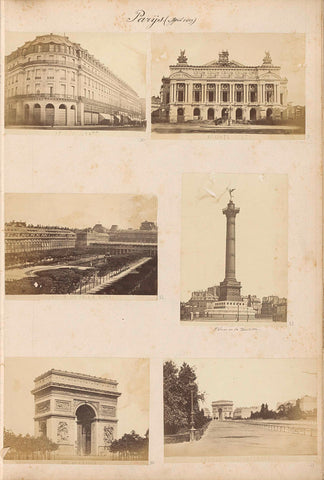 Colonne de Juillet on the Place de la Bastille in Paris, anonymous, 1869 Canvas Print