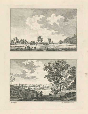 Countryside views outside Kalkar, Paulus van Liender, 1758 Canvas Print