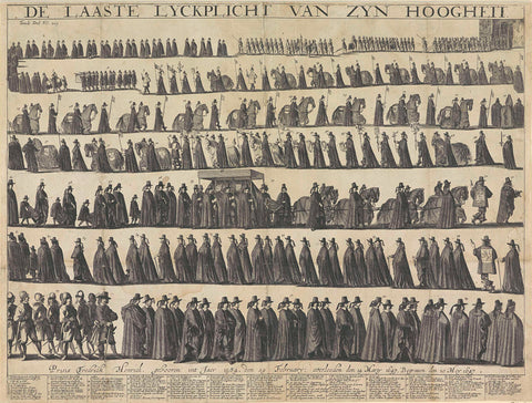 Funeral procession of Frederick Henry, Prince of Orange, 1647, anonymous, 1647 - 1649 Canvas Print