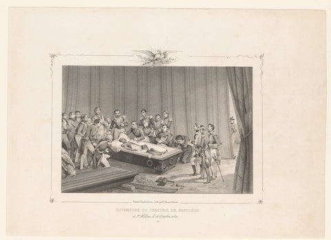 Napoleon's coffin is opened on Saint Helena, Victor Adam, 1840 - 1841 Canvas Print