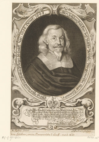 Portret van Johann Falckner, Jakob von Sandrart, c. 1668 Canvas Print