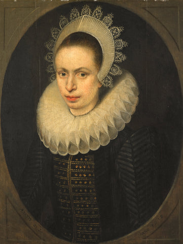 Portrait of Antoinette Walleran (1598-?), Jacob Lambrechtsz. Loncke, 1618 Canvas Print