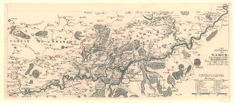 Map of Names and surroundings during the siege, 1695, anonymous, 1695 Canvas Print