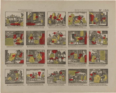 Tijl Uilenspiegel has in his life, / Already practiced a lot of whacking / Who often it is true, makes someone laugh, / But which, you children, must never follow, M. Hemeleers-van Houter, 1827 - 1894 Canvas Print