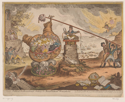 British political cartoon, 1807, James Gillray, 1807 Canvas Print