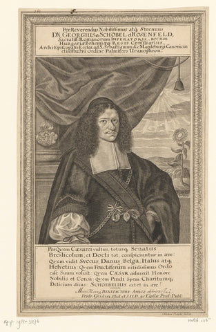 Portret van Georg von Schöbel und Rosenfeld, Christian Romstet, 1665 - 1721 Canvas Print