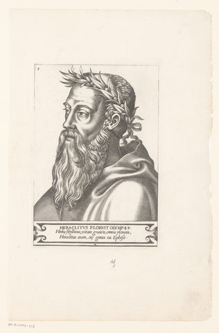 Portret van Heraclitus, René Boyvin, 1566 Canvas Print