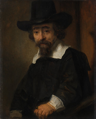 Portrait of Ephraim Bueno, Rembrandt van Rijn, 1645 - 1647 Canvas Print