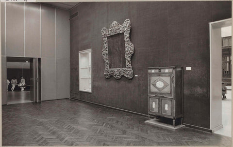 Room with ornamented (empty) frame, secretaire and transit, c. 1970 - c. 1999 Canvas Print