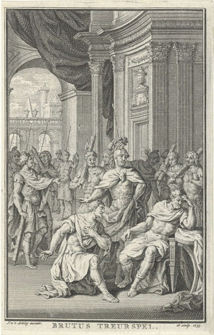 Title page for Sybrand Feitama, Brutus, 1735, Jacob van der Schley, 1735 Canvas Print