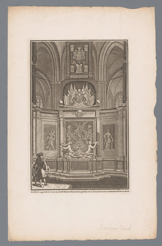 Mausoleum of Michiel de Ruyter in the Nieuwe Kerk in Amsterdam, Joseph Mulder, 1687 Canvas Print