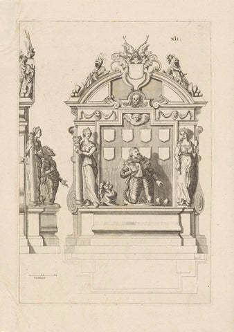 Tomb monument for William Louis, Count of Nassau-Dillenburg, 1620, anonymous, 1631 Canvas Print