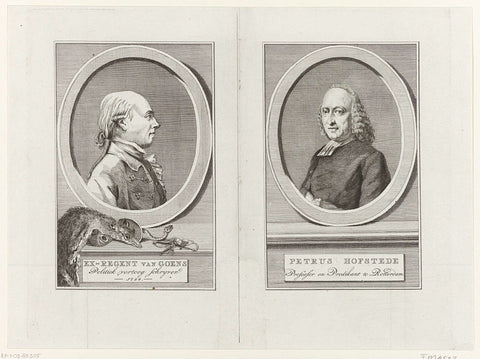 Portraits of Rijklof Michael van Goes and Petrus Hofstede, 1782, anonymous, 1782 Canvas Print