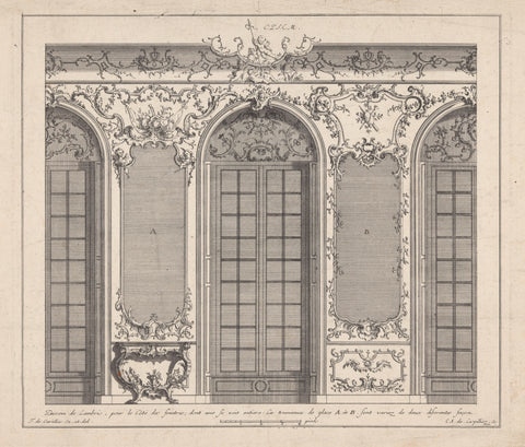 Windows and mirrors, Carl Albert von Lespilliez, 1733 - 1768 Canvas Print