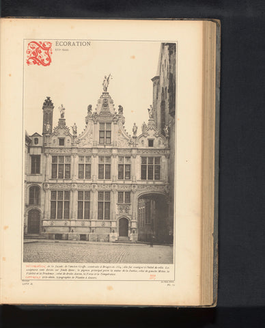 View on the front of the Free of Bruges, Belgium, anonymous, c. 1875 - in or before 1880 Canvas Print