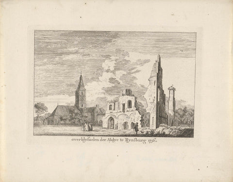 Ruins of de abdij of Rijnsburg, 1756, Paul van Liender, c. 1741 - c. 1797 Canvas Print