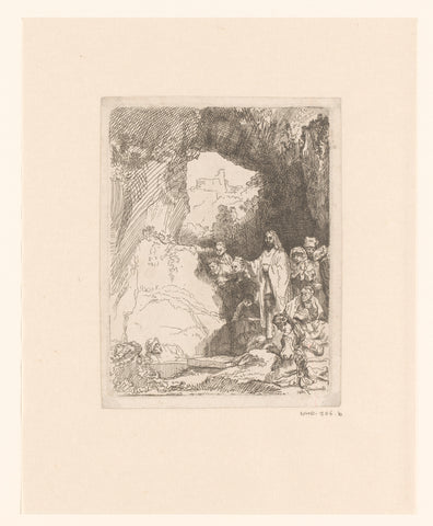 The raising of Lazarus: small plate, John Smith of Chichester, 1727 - 1764 Canvas Print