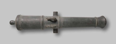 Bronze cannon, 3 pounder, VOC Amsterdam, Pieter Seest, 1781 Canvas Print