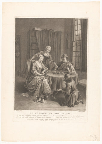 Dutch shoemaker, Pierre François Basan, 1733 - 1797 Canvas Print