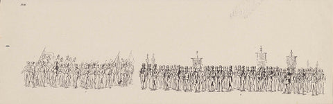 Historical costumed procession in Amsterdam at the 25th anniversary of the reign of King William III in 1874 (plate 23), anonymous, 1874 Canvas Print