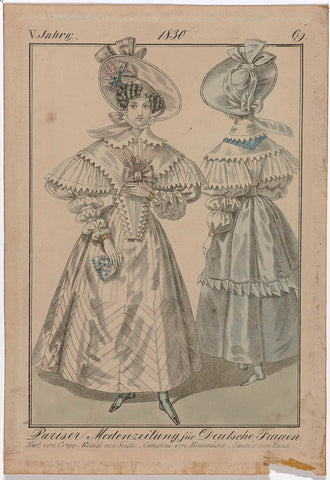 Pariser Modenzeitung für Deutsche Frauen, 1830 V. Jahrg (69) : Hat by Crepp (...), anonymous, 1830 Canvas Print