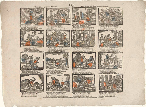 Nieuwe figuren uyt het Oude Testament / Staen hier voor al de jeugd op het papier geprent., Erven Hendrik van der Putte, 1767 - 1793 Canvas Print