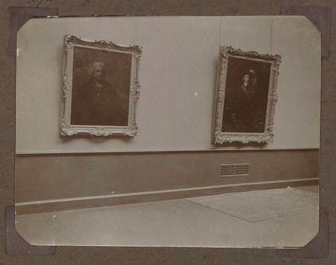 Arrangement of two paintings during the exhibition, 1925 Canvas Print