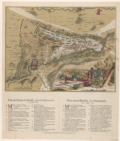 Battle of Oudenaarde, 1708, Gilbert Schouten, 1708 Canvas Print