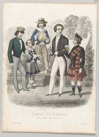 Journal des Tailleurs, June 1, 1854, 25th year, No. 1209, anonymous, 1854 Canvas Print