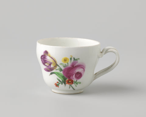 Cup with a bouquet and flower sprays, Kaiserliche Porzellanmanufaktur, c. 1800 Canvas Print