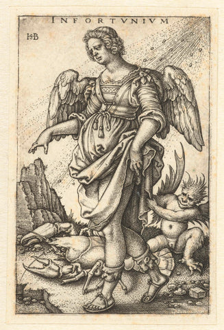 Misfortune (Infortunio), Hans Sebald Beham, 1510 - 1550 Canvas Print