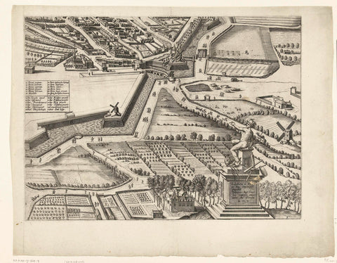 Large map of Antwerp with the failed attack in 1605 (sheet bottom right), Pieter van der Heyden, 1605 Canvas Print